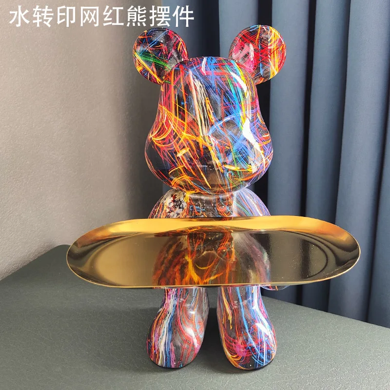 

Bear tray cartoon violent bear home desktop wine cabinet foyer decoration ornaments gift giving