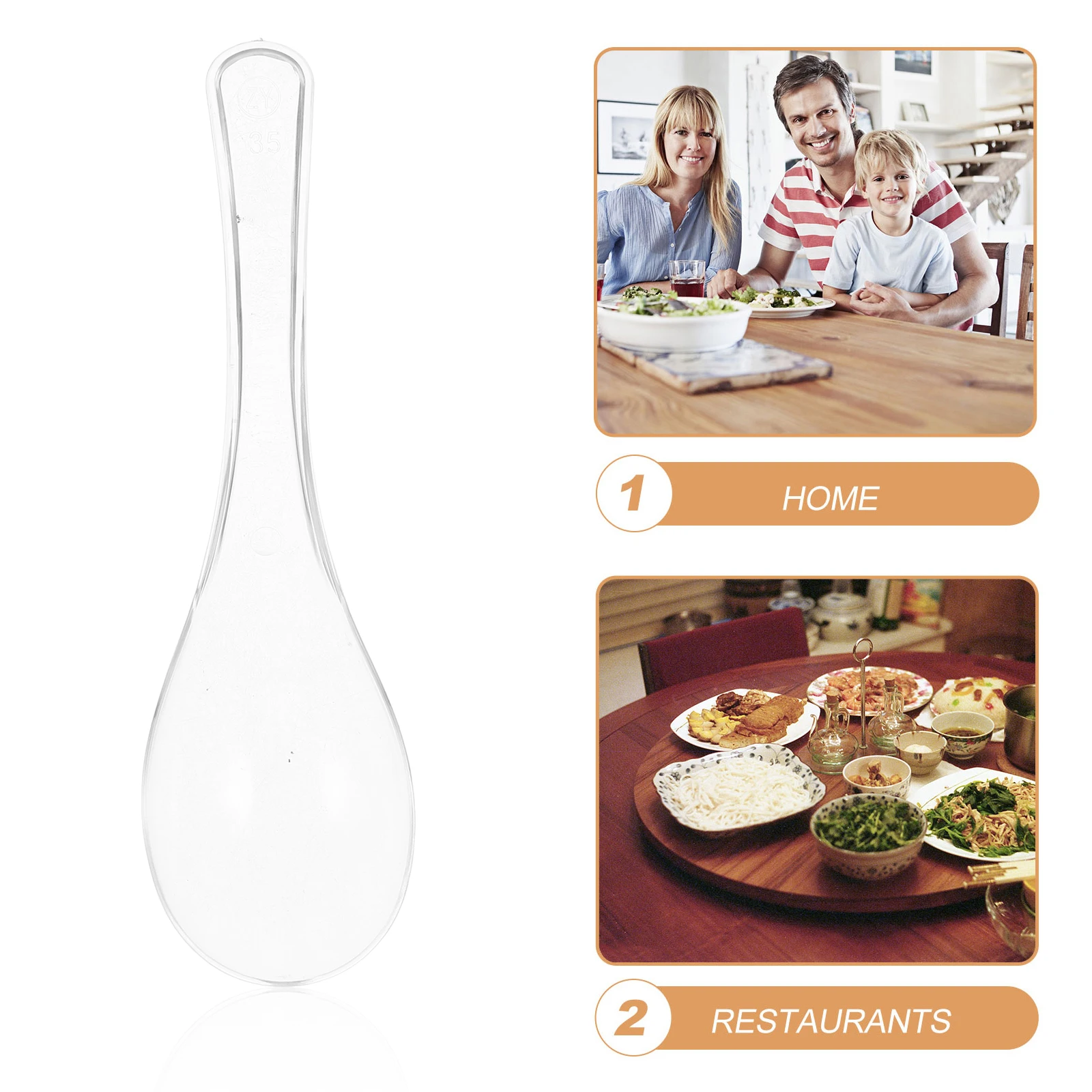 

100Pcs Heavy Duty Plastic Soup Spoons And Clear Dessert Spoons For Takeout Packaging And Culinary Use