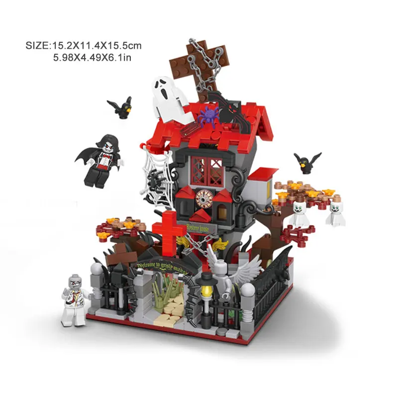 LOZ Mini Blocks Halloween Magic house Vampire Ghost DIY Assembly Building Block Toys For Xmas Gifts