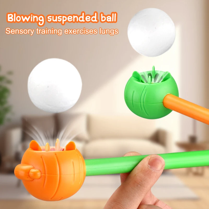 Подвесной вентилятор, игрушка-мяч, детская головоломка для раннего образования, игры для родителей и детей, обучающие игрушки для легких, детские упражнения, выдувание
