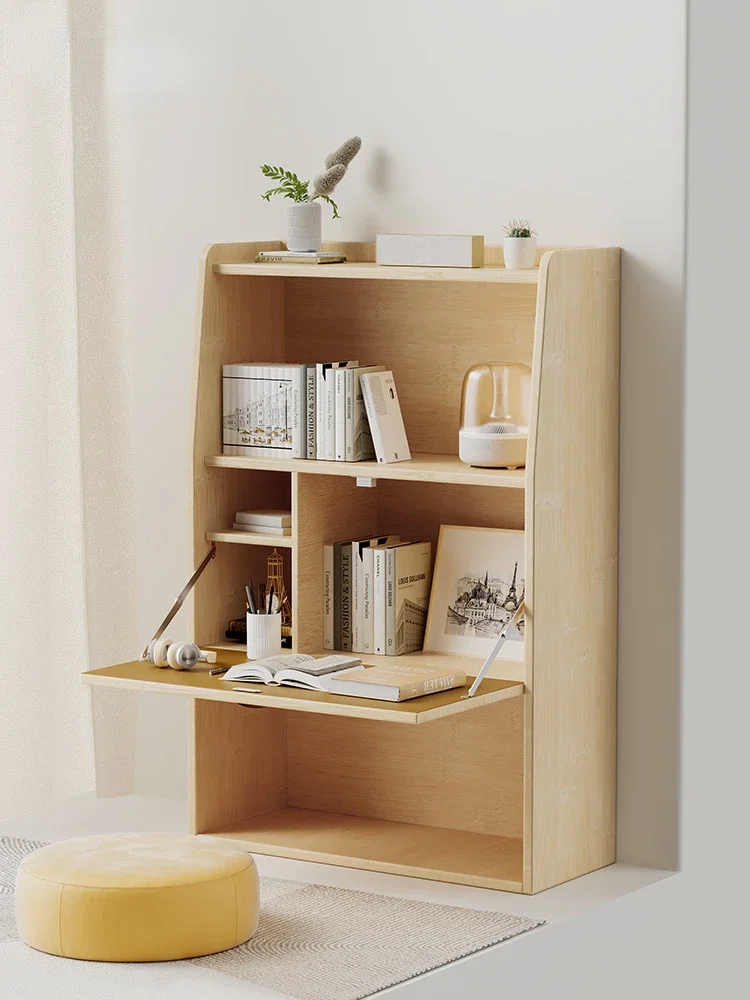 Bay window storage cabinet, solid wood household storage cabinet, tatami bookshelf, bedroom storage rack