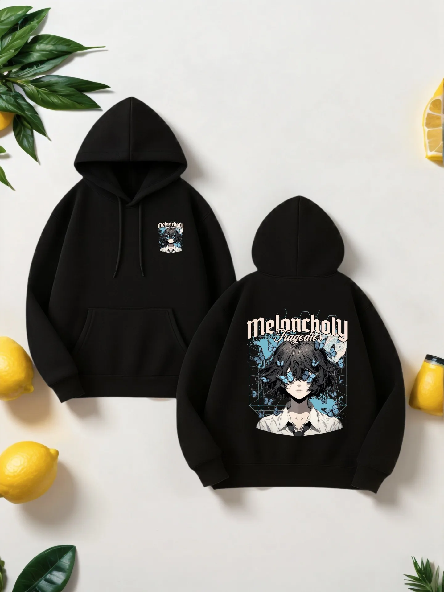 Graphic Hoodie Men, Cartoon Print, Casual Style, Soft Fabric, For Teens, For Everyday Wear