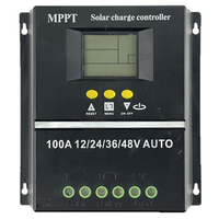 PWM 100A 12V 24V 36V 48V AUTO Solar Panel Charge Controller Solar PV Battery Charger with LCD MPPT Solar Controller