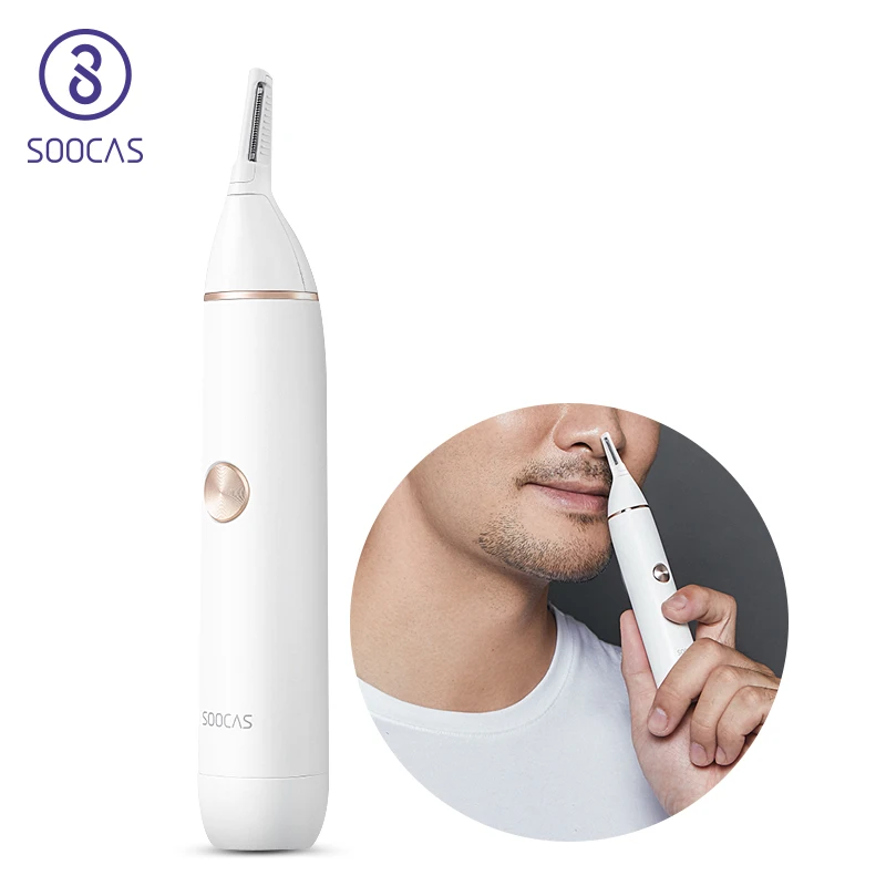 SOOCAS Electric Nose Hair Trimmer Automatic Mini N1 Portable Ear Nose Hair Shaver Clipper Waterproof Safe Cleaner Men Trimmers