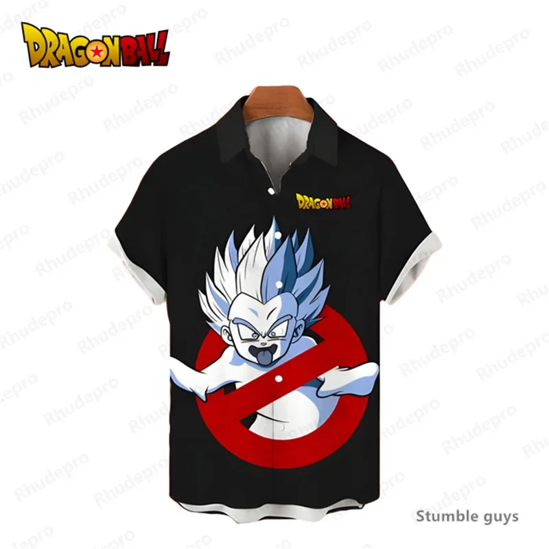 

Мужские рубашки Dragon Ball Z Vegeta, 2022, модные летние рубашки в стиле аниме с короткими рукавами Super Saiya, уличная одежда, топы Goku, футболка