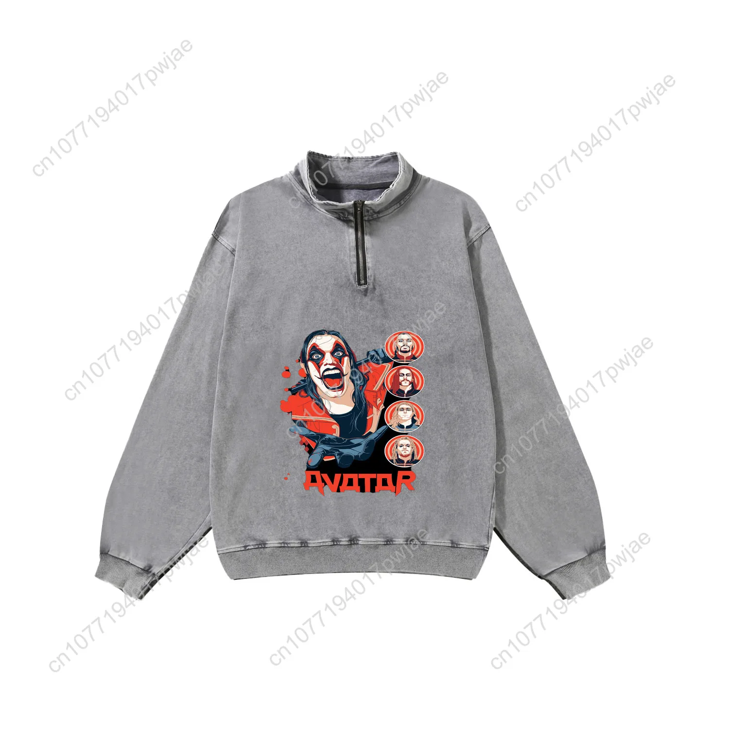 Avatar Rock Band Custom Retro Sweatshirt Mans Womans Half Zipper Vintage Sweat Shirt Photo Custom Made Tops
