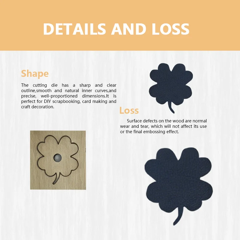 Four-leaf Clover Leather Cutting Mold Convenient Material Waste Reduction Durable Simple Design for Craft And DIY