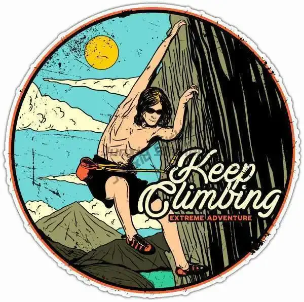 Hike Outdoor Hiking Explorer Car Sticker Rock Climbing Extreme Adventure Mountain Car Bumper Vinyl Decal Decoration Accessories