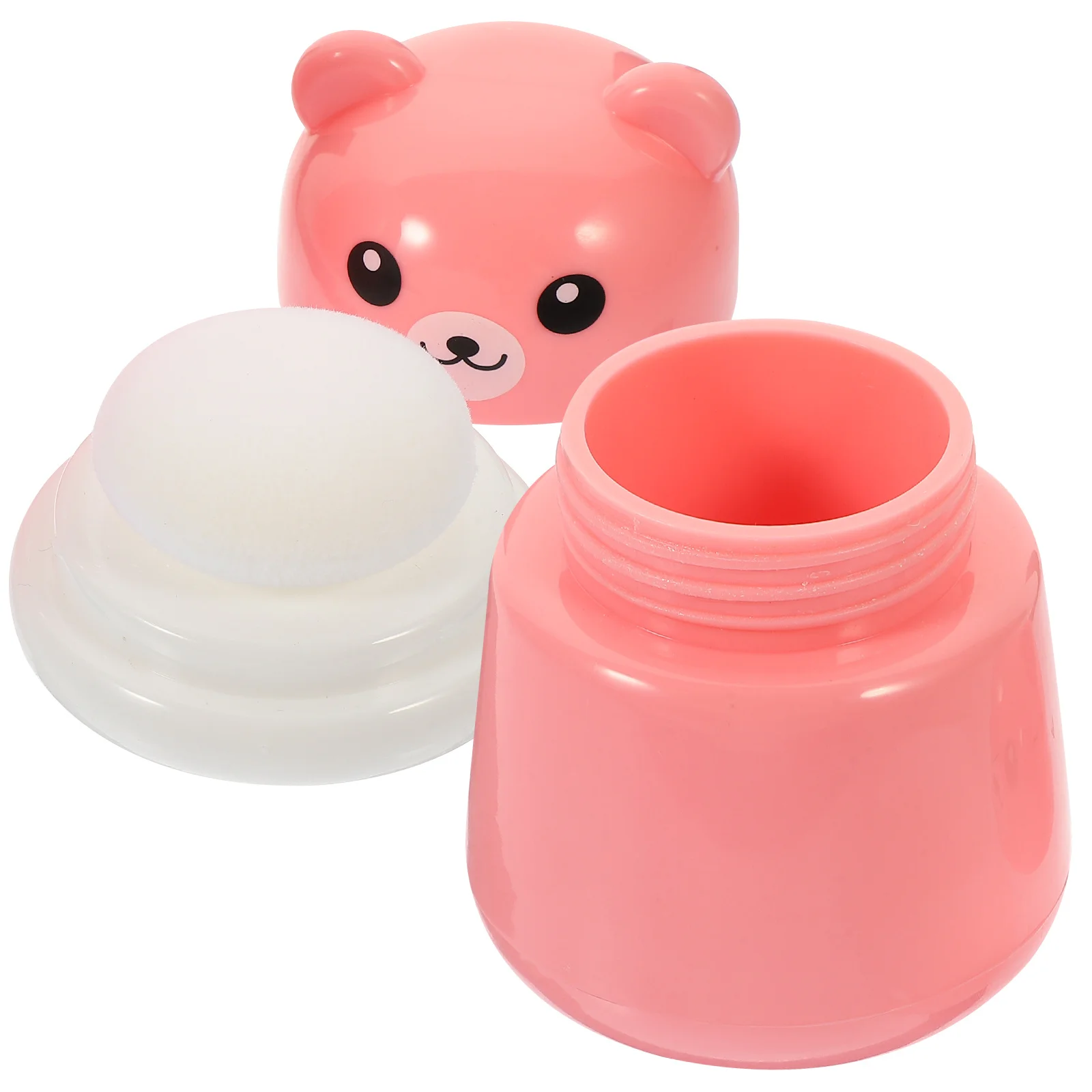

Powder Puff Box for Baby Body Talcum Storage Compact Dispenser with Puff Holder Portable Infant Makeup Powder Case