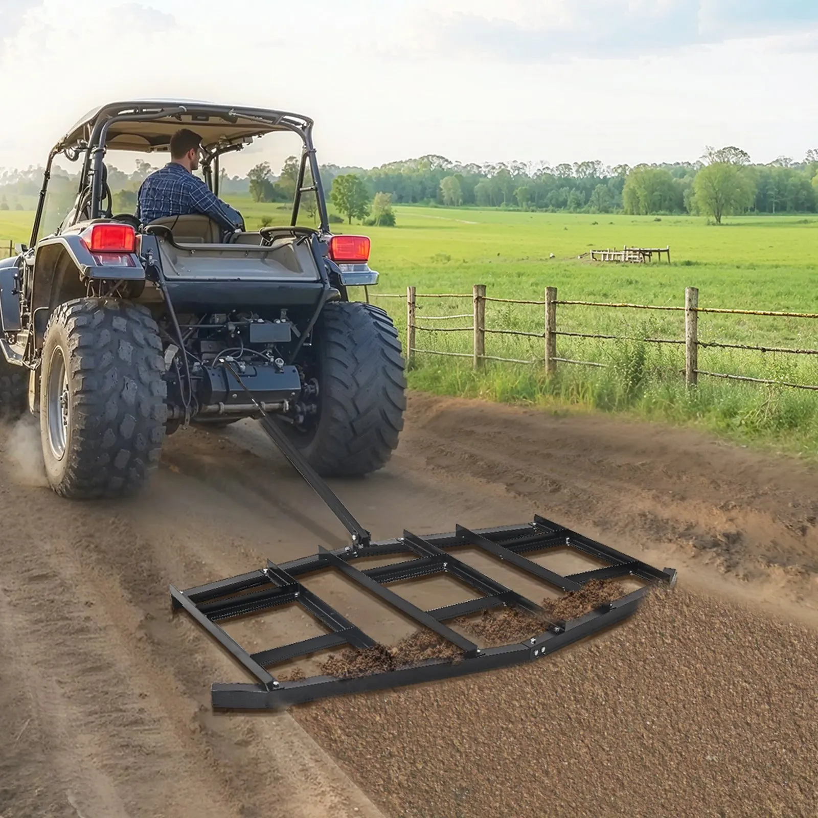 

Drag Harrow Width Tow Behind Drag Harrow Steel Gravel Grader ATV UTV
