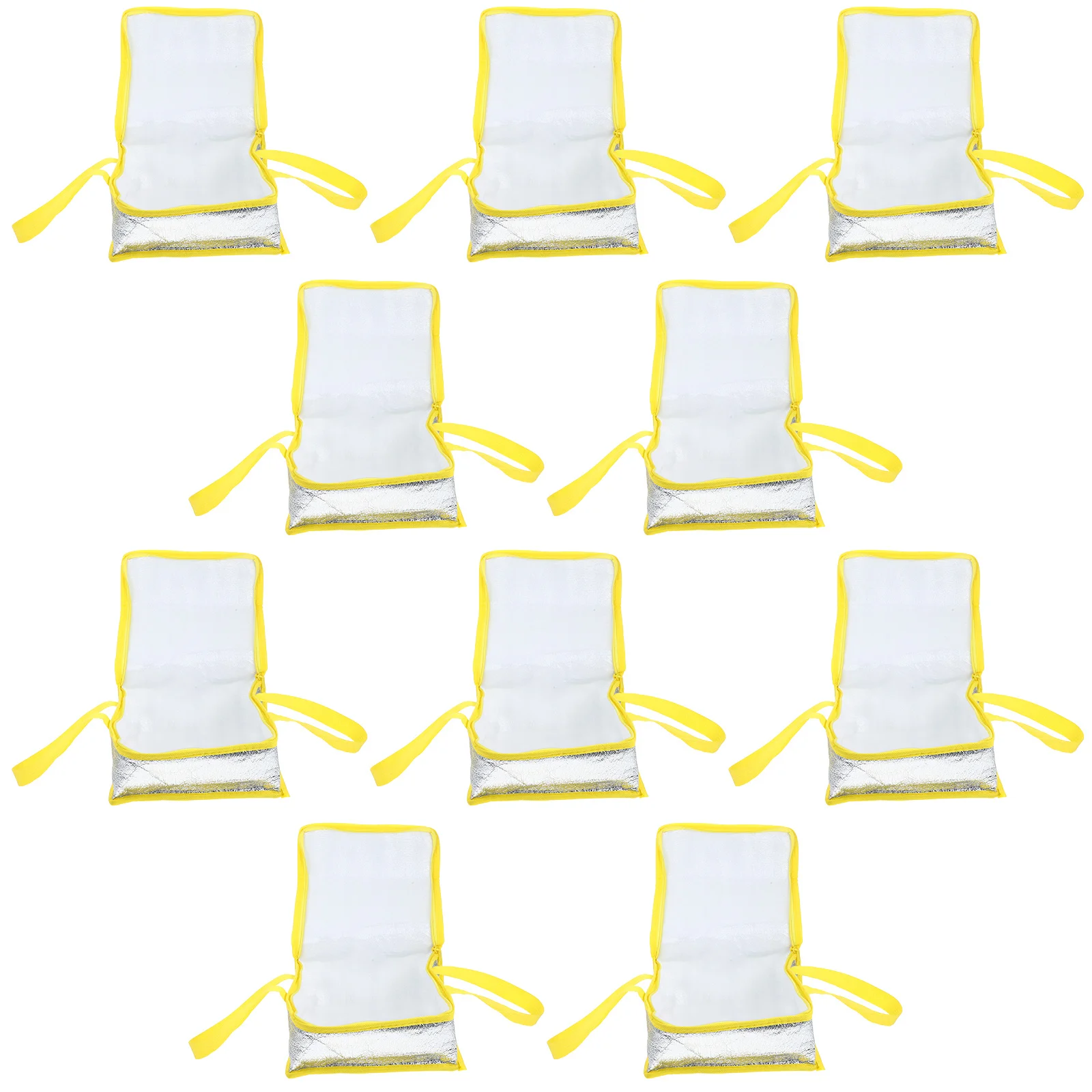 

10Pcs Pizza Insulated Bags Large Cooler Delivery Bags Thermal Food Storage Reusable Pizza Carrier Delivery Bike Bag