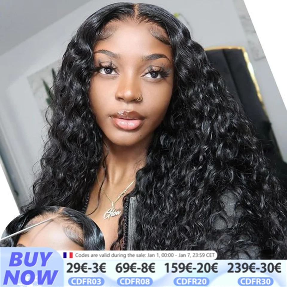 13x4 Hd Lace Frontal Wig Human Hair Loose Deep Wave Wig Brazilian Curly Human Hair Wigs Pre Cut No Glue Glueless Wig Ready To Go