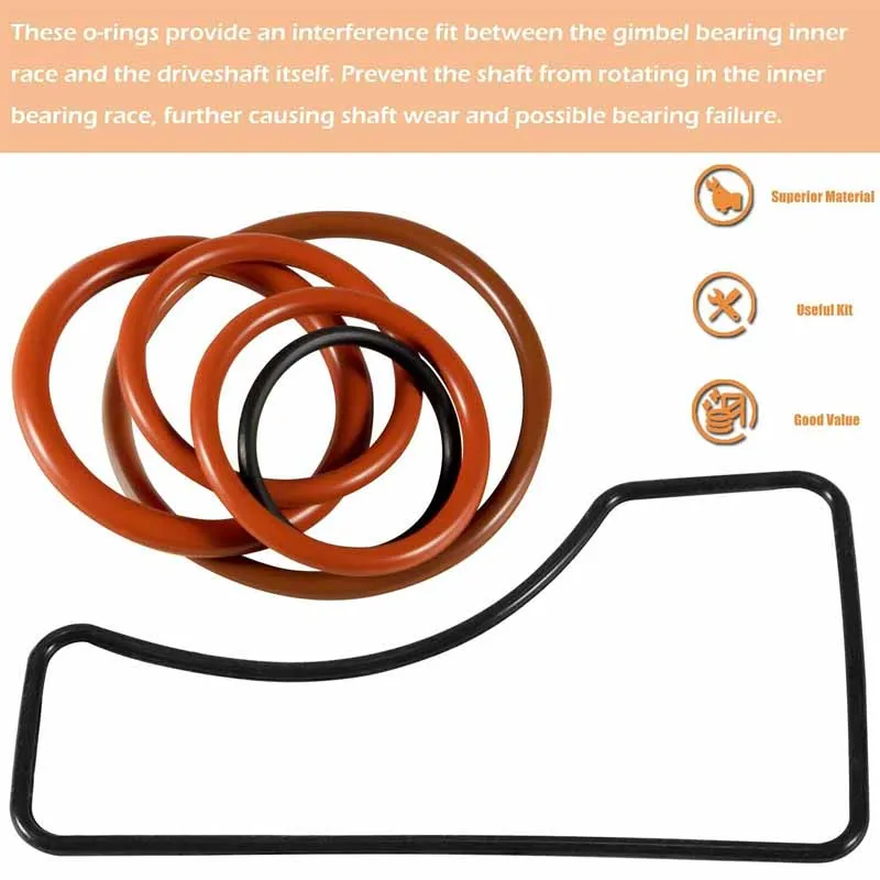 ANX 6pcs/set 16755Q1 Bell Housing Installation Gasket Seal Kit for Mercury MerCruiser Bravo I II III Drives Boat Accessories