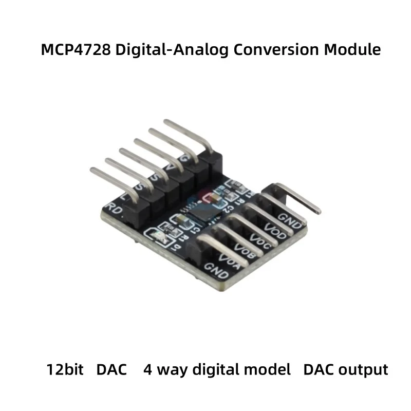

MCP4728 Digital-to-Analog Conversion Module - 12-bit (12bit) DAC, 4-Channel Digital-to-Analog Output Module