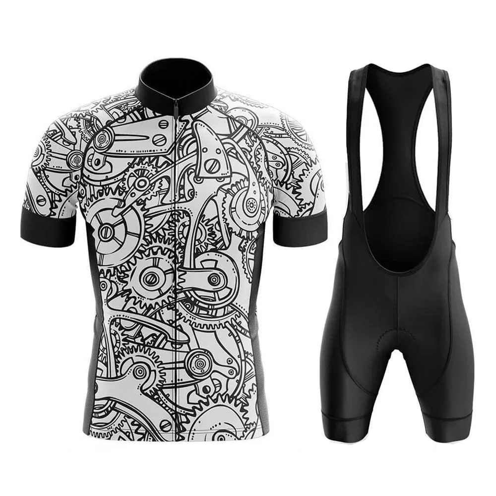 2023 Black White Cycling Set Bike Uniform Summer Cycling Jersey Set Road Bicycle Jerseys MTB Bicycle Wear Cycling Clothing Suit