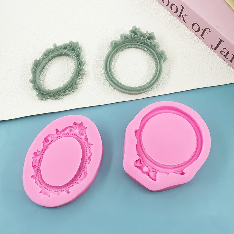 Bow frame Silicone Mold DIY Car aromatherapy Soap Mold Food Safety Materials Fondant Cake Decoration Kitchen  Baking Supplies