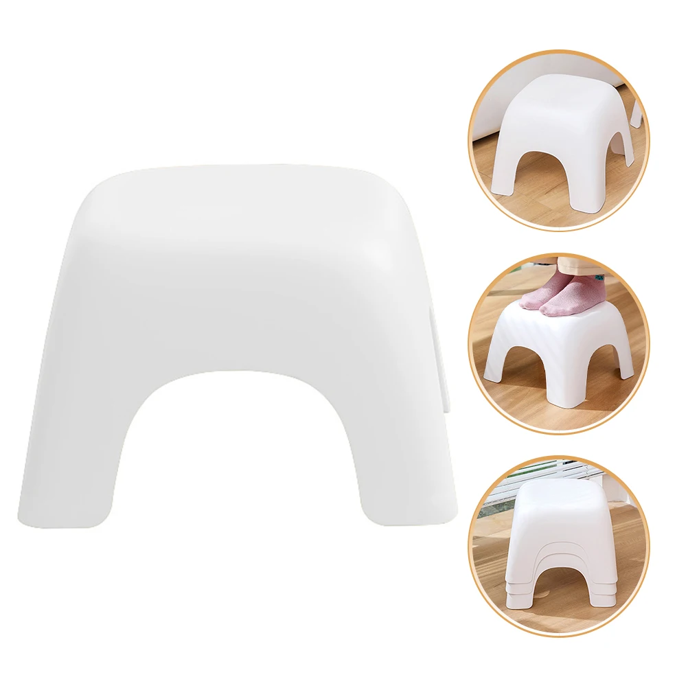 Kids Stool Children Footstool Small Stools Portable Anti-slip Lightweight Stackable Non Slip Handle Storage Bedroom