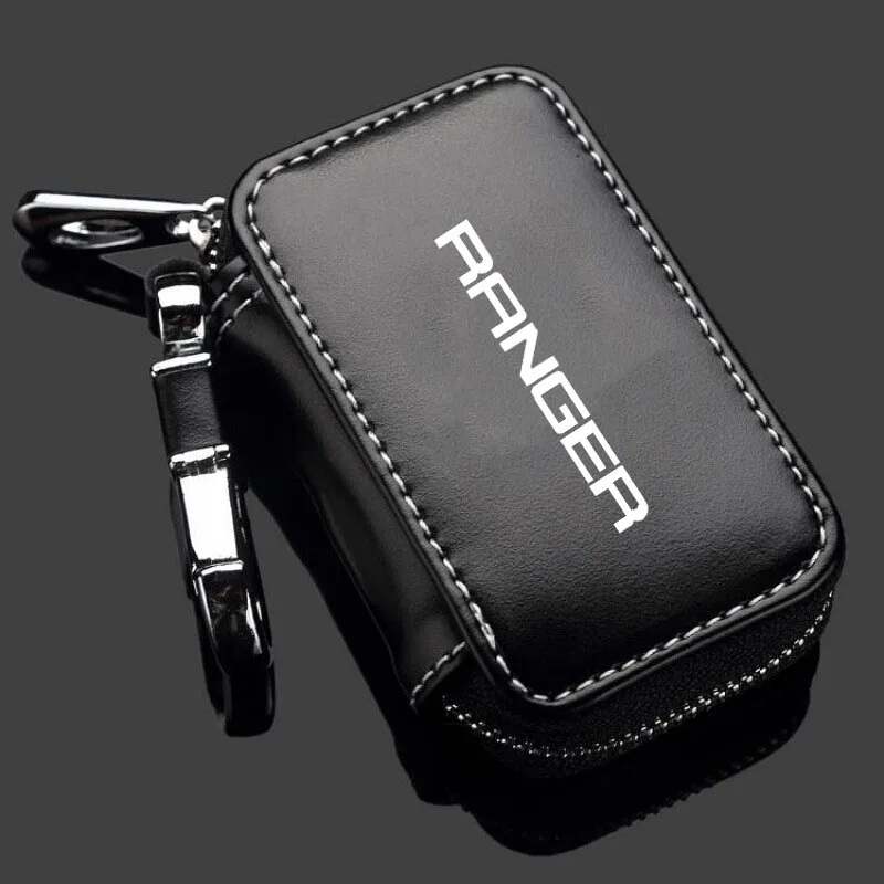 

Fashion Leather Key Bag Universal Key Case Car Keychain Key Wallet For Ford Ranger T6 2008 2017 2018 Car Accessories