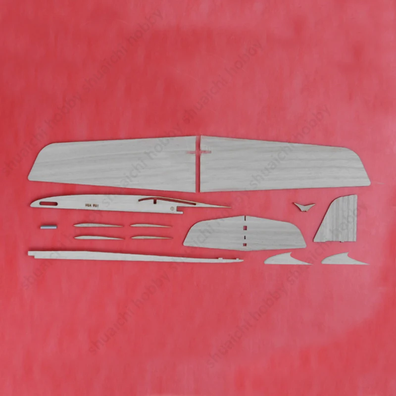 1 Juego de modelo de avión de madera hecho a mano, deportes al aire libre, juguete volador, planeador, envergadura, Kit de montaje de 300mm para aviones RC hechos a mano