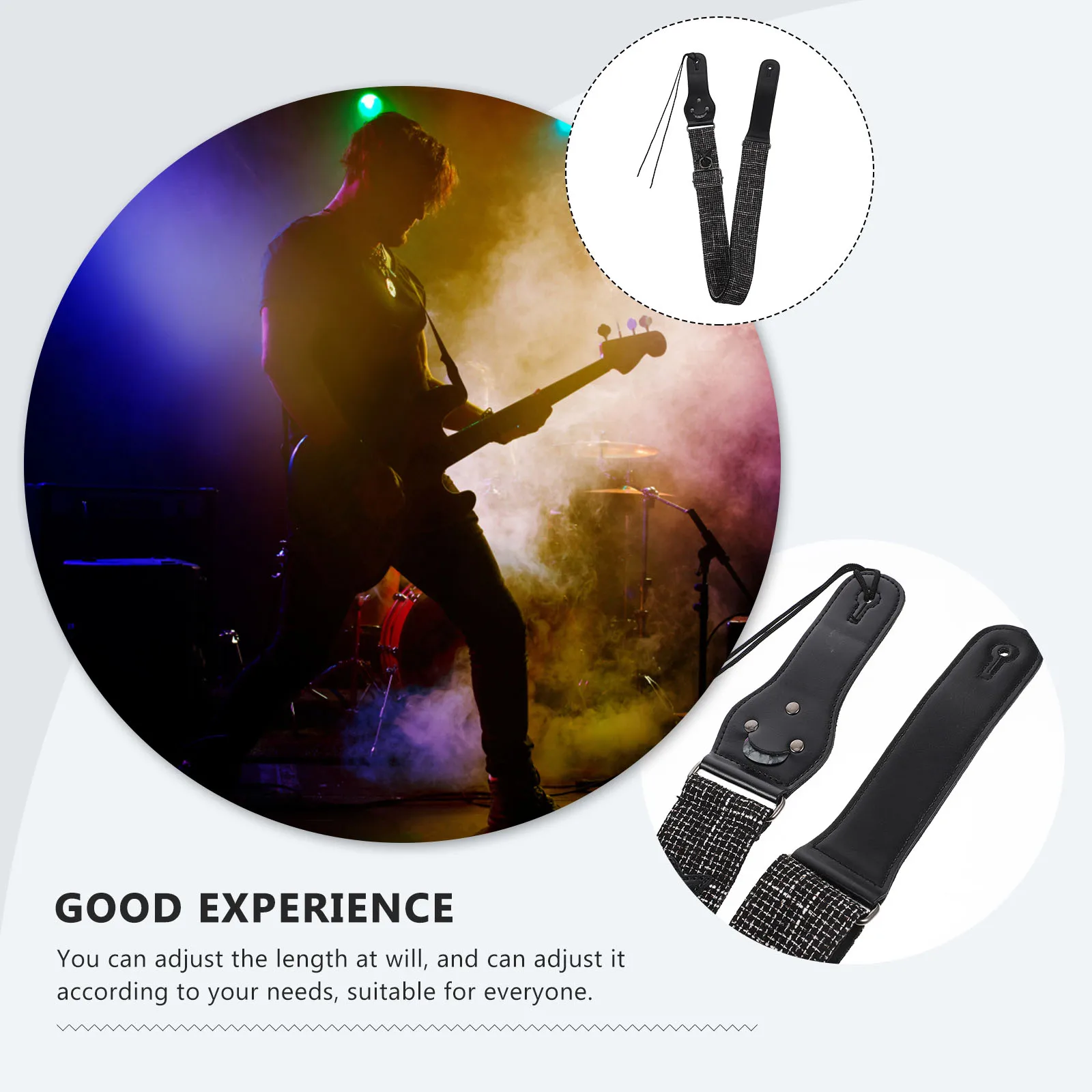 

1 set 1 Set Adjustable Guitar Strap For Acoustic Electric Bass Ukulele Wide Printing Pattern Comfortable Shoulder Belt Guitar