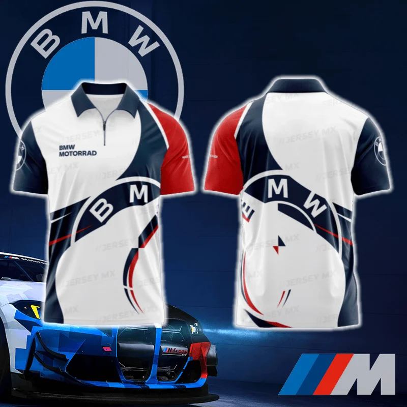 

BMW 2025, новая классическая мужская быстросохнущая рубашка-поло для любителей автомобилей, подарок для немецких любителей автомобилей, креативный топ с короткими рукавами MOTO