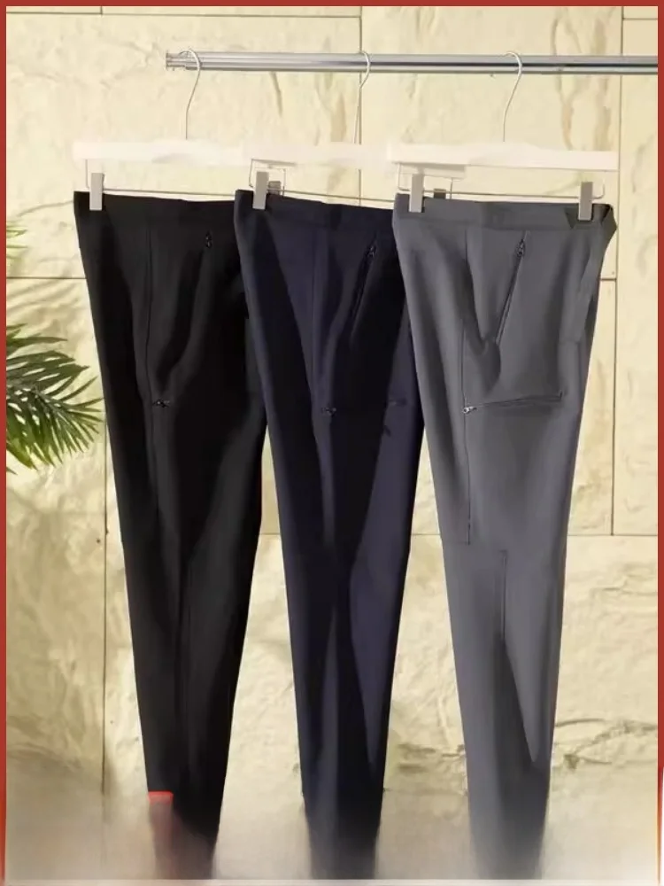 

Thiened Fce Warmth ell Pants Men's Waterproof Autumn Winter Faion Ci Sle Straight Leg Pants 3D Tailoring GM Series