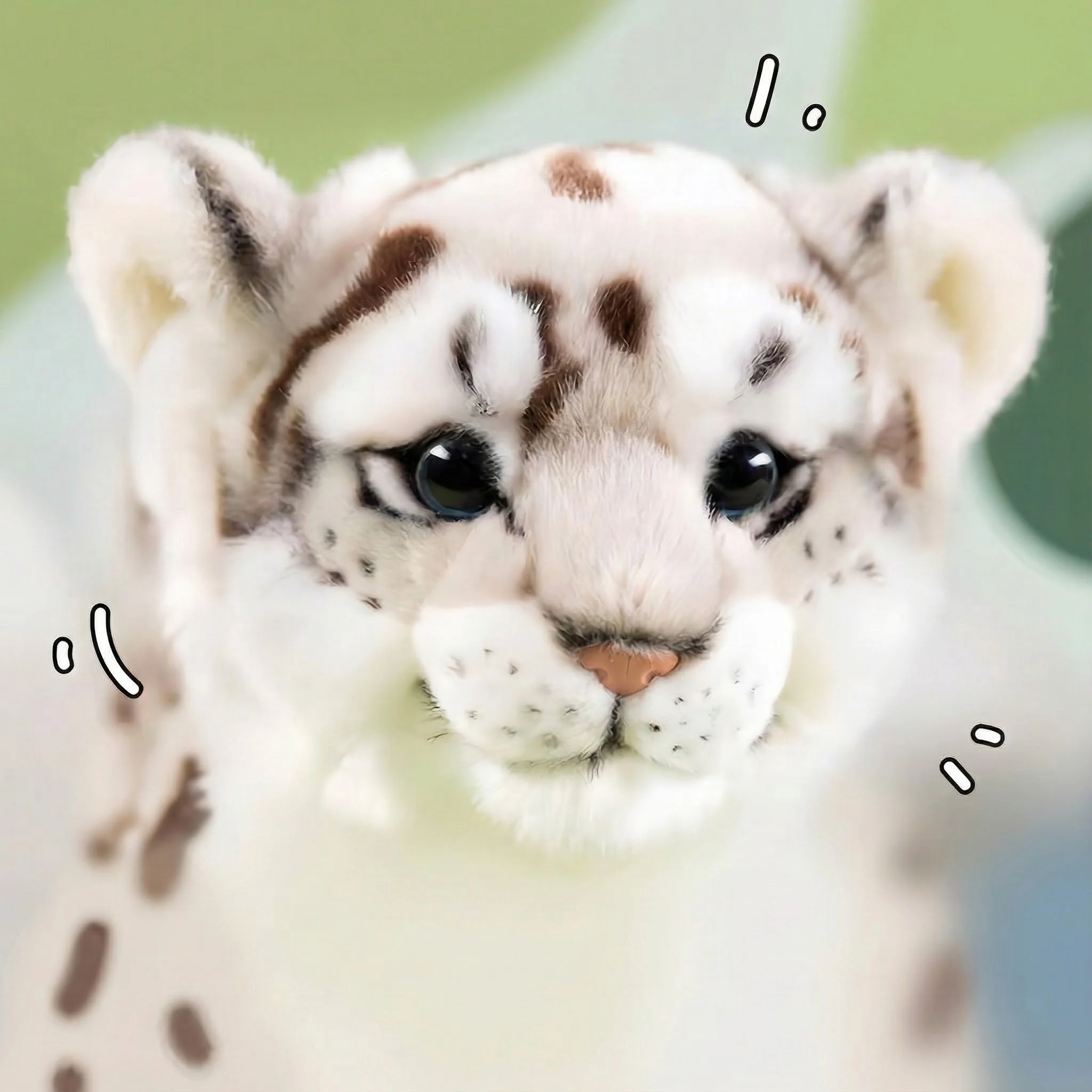 Lebensechte Schneeleopard Plüschtier Simulation Wildtier Puppe Weiches Flanell Kinder Geschenk Sammlung Modell – Detail 4