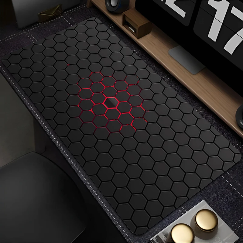 Anime Muismat Laptop Kantoorkast Toetsenbord Pad PC Bureaumat Grote muismat Geometrische abstractie Antislip rubberen verlengde pad