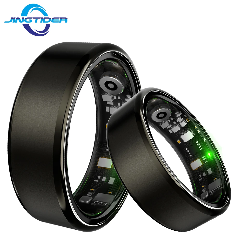 R100 Uomo Donna Anello intelligente IP68 Impermeabile HRV Frequenza cardiaca Ossigeno nel sangue Monitor antistress Fitness Tracker Anello da dito intelligente