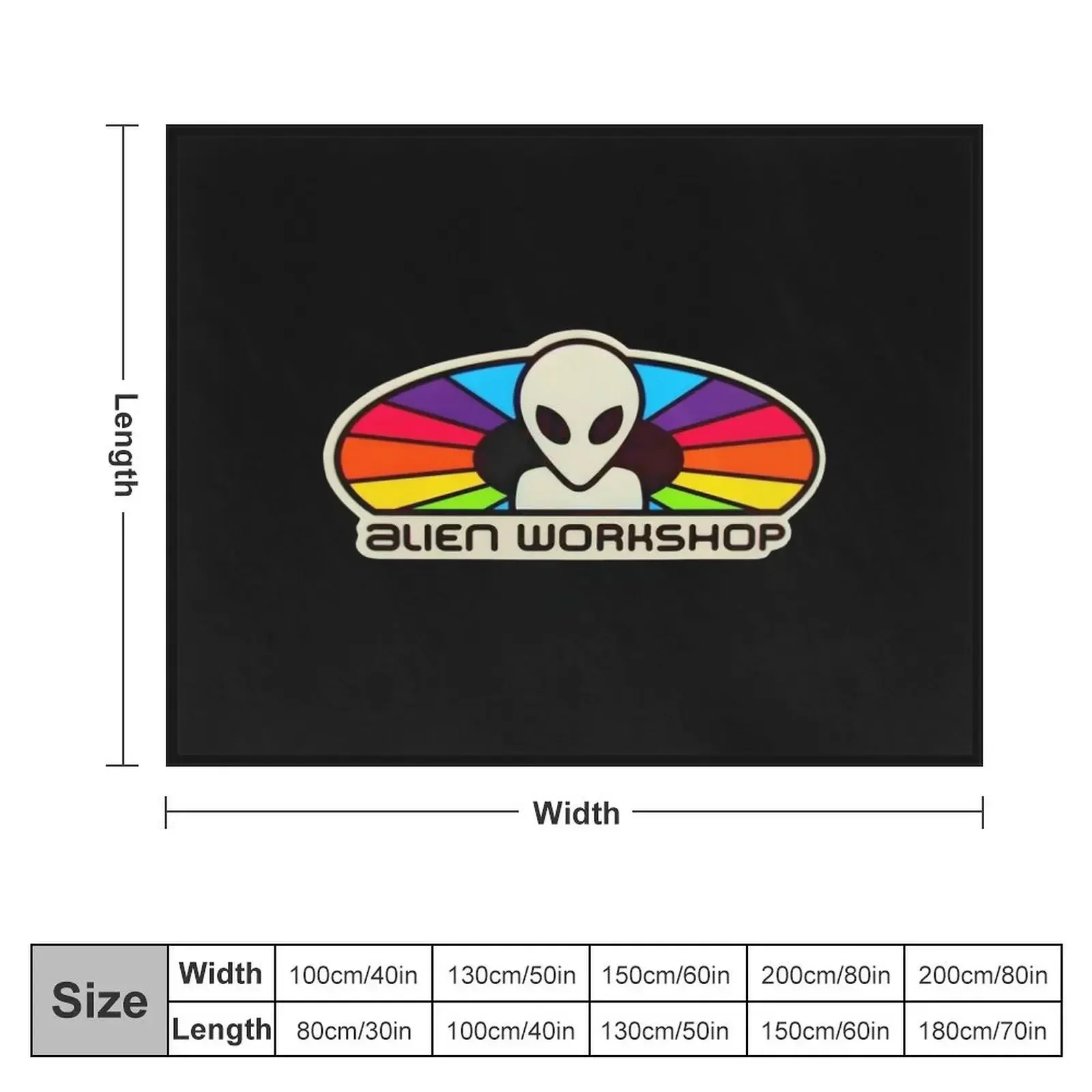 popular alien workshop colorful logo Essential Throw Blanket Decorative Sofas Soft Beds For Decorative Sofa Retros Blankets