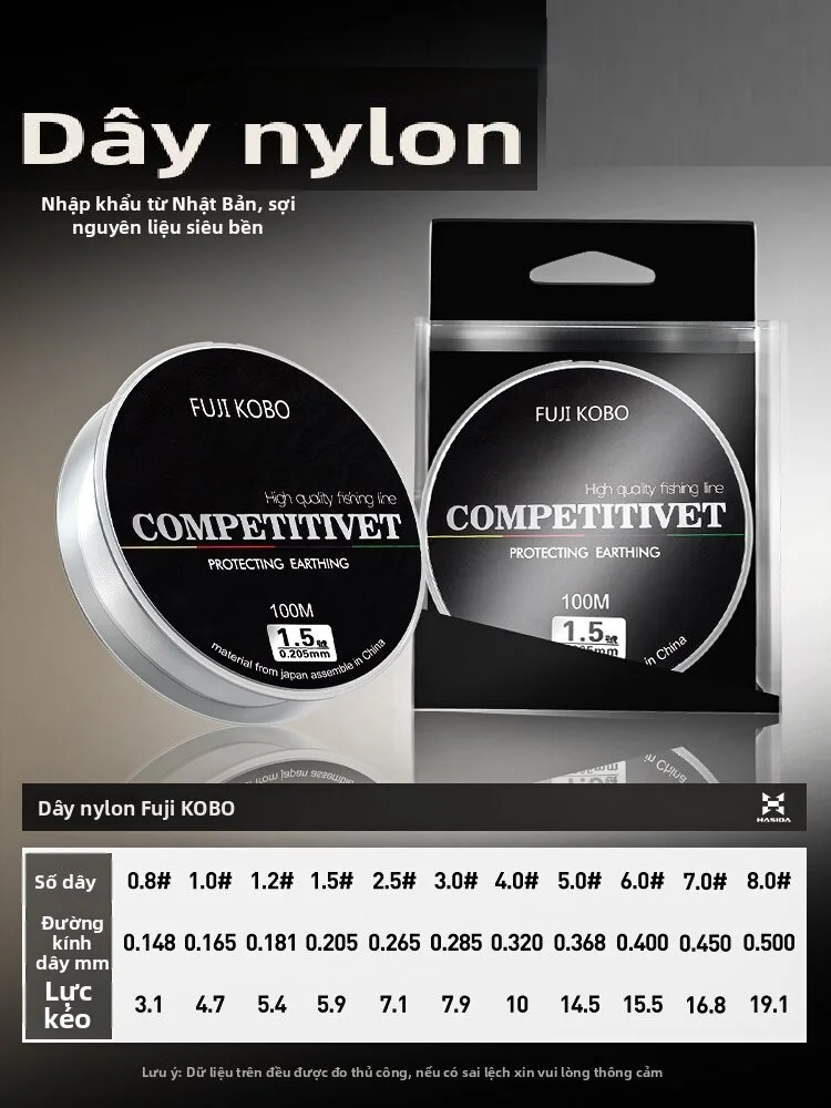 HISTAR | Dây Câu Cá Nylon Không Rối Cường Độ Cao 100m