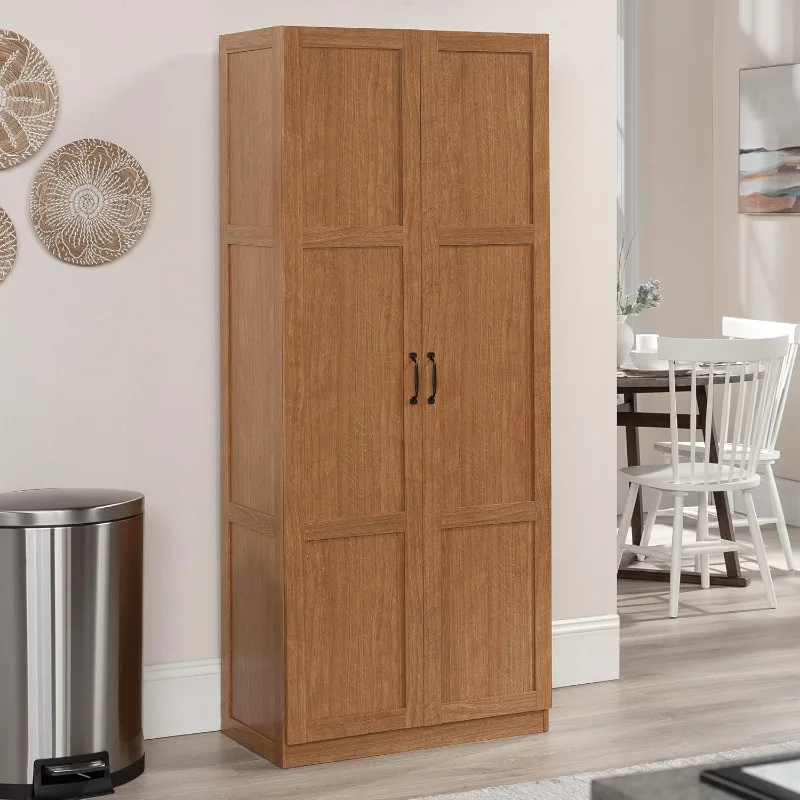 Select Storage Cabinet, Pantry Cabinet Kitchen Storage with Adjustable Shelves, Bathroom Storage Cabinet, in Highland Oak