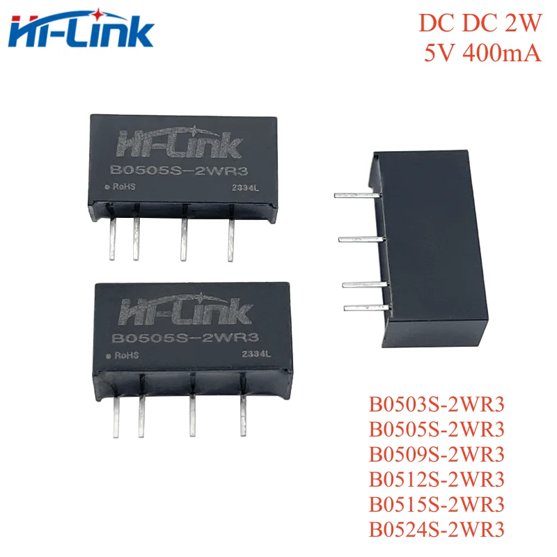 2 pz/lotto Hi-Link B0505S-2WR3 5V 2W 400mA DC DC Step Down modulo di alimentazione Smart Home modulo convertitore di alimentazione B0505S Switch CE