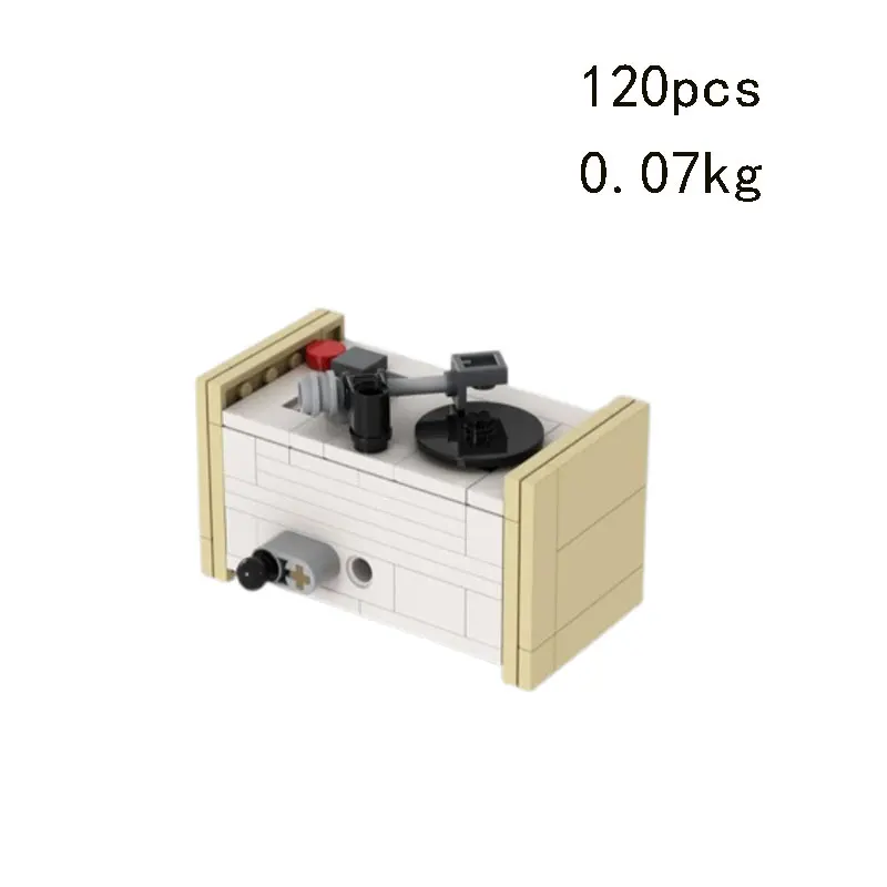 En stock: 120 Uds. Muebles creativos, adorno de escena DIY, ensamblaje de partículas pequeñas, bloques de construcción, juguete educativo, modelo, conjunto de regalo