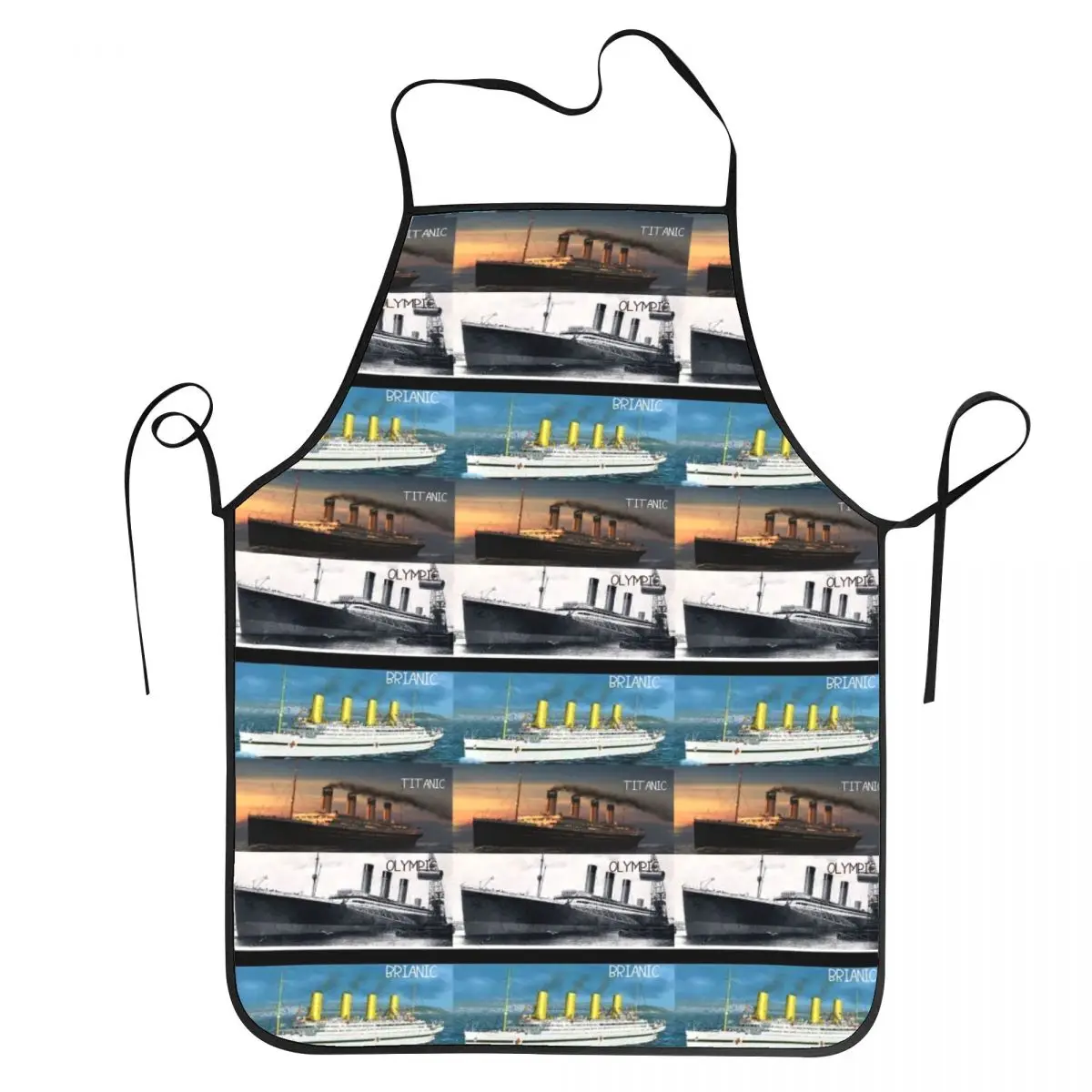 Titanic Britanic Sister Ship Iceberg White Star Liners Aprons Chef Cooking Tablier Waterproof Bib Kitchen Cleaning Pinafore