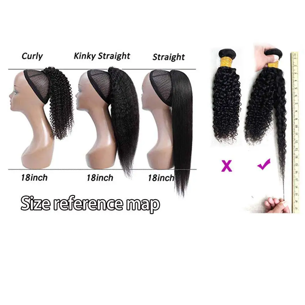 غريب مستقيم ذيل حصان وصلة إطالة شعر طبيعي 100% شعر بشري حقيقي التفاف حول الرباط في ذيل حصان أسود طبيعي للنساء #6