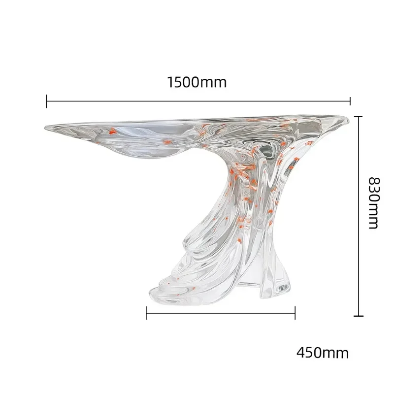 Transparent Luxury Furniture Resin Crystal Side Table Chair