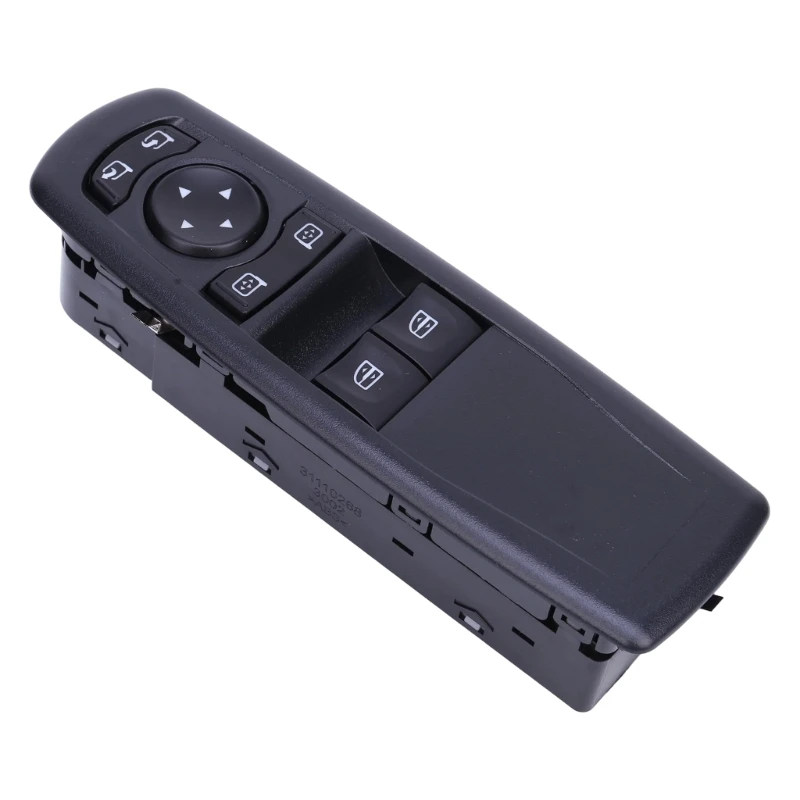 Automotive Electric Window Switches Button for Megane with Black Housing, 2 Window Keys, Central Directional Pad, and Additional