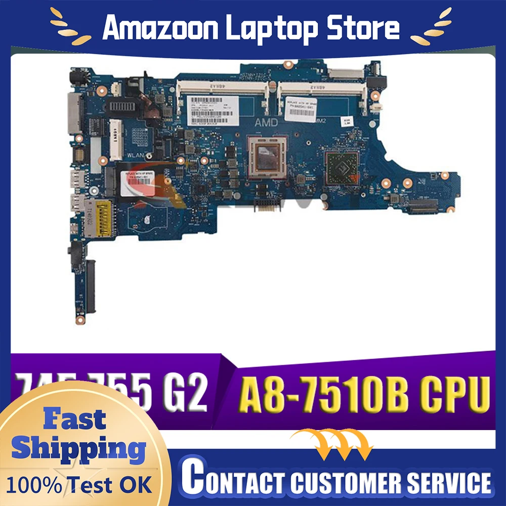 

Материнская плата для ноутбука HP Elitebook 745 G2 845, 6050A2644501 A8-7150B A10-7350B 802542-601 802543-501, материнская плата Pavilion 15-ab200