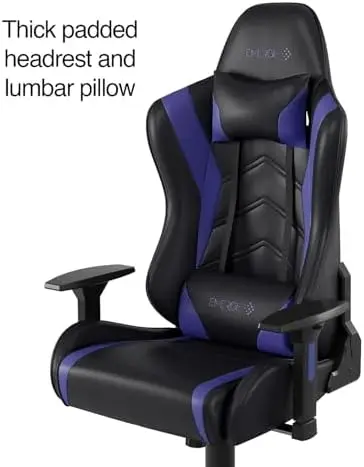 Emerge Vartan Gaming Chair, Ergonomic, Adjustable Height, Swivel, Blue