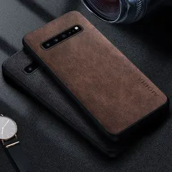 Premium Luxury leather Phone Case for Samsung galaxy S10 Plus Lite 5G S10e Retro Business Style Solid color cover funda capa