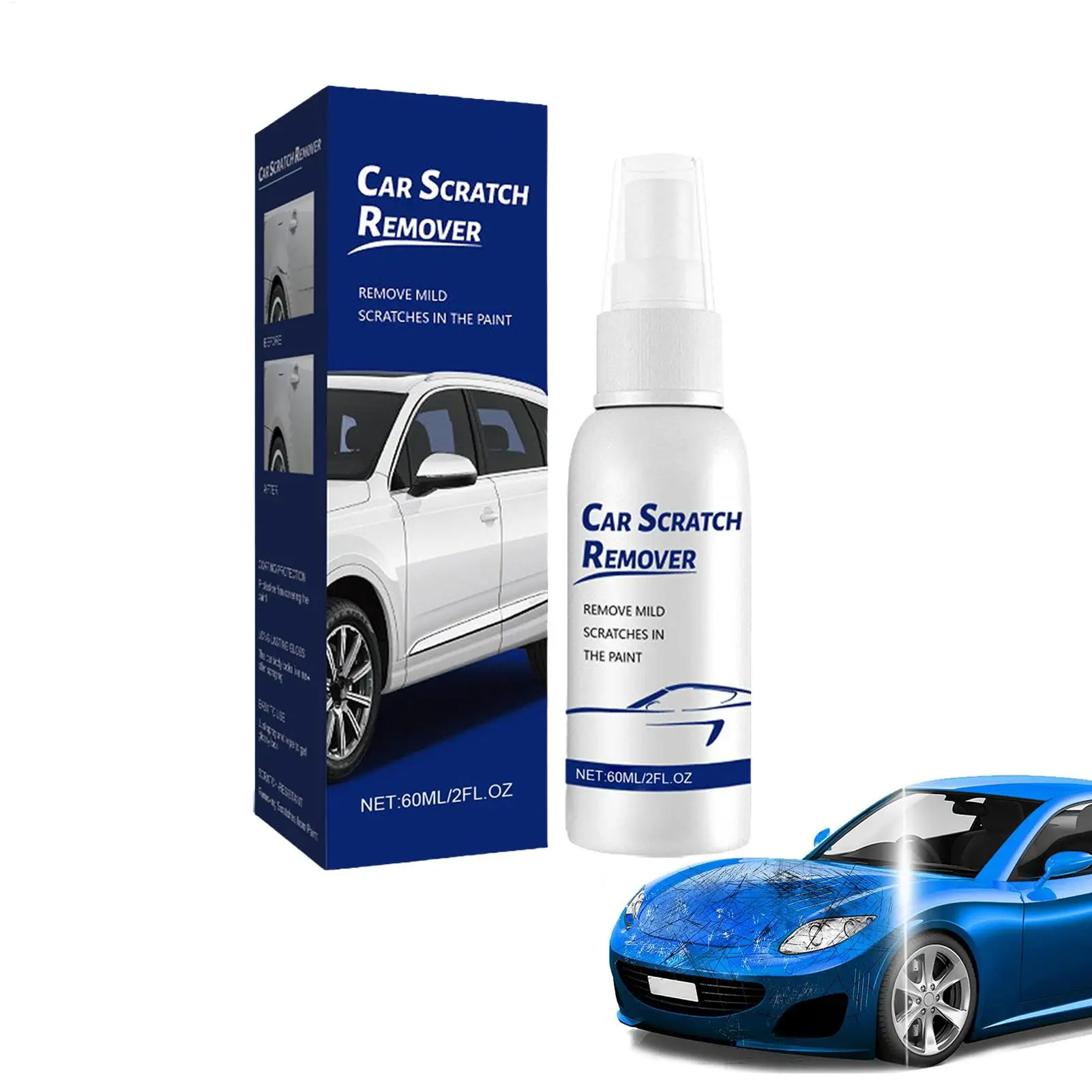 

Спрей для ремонта автомобильной краски - 60 мл средство для удаления полировки и царапин с высокой защитой для автомобилей, грузовиков, мотоциклов