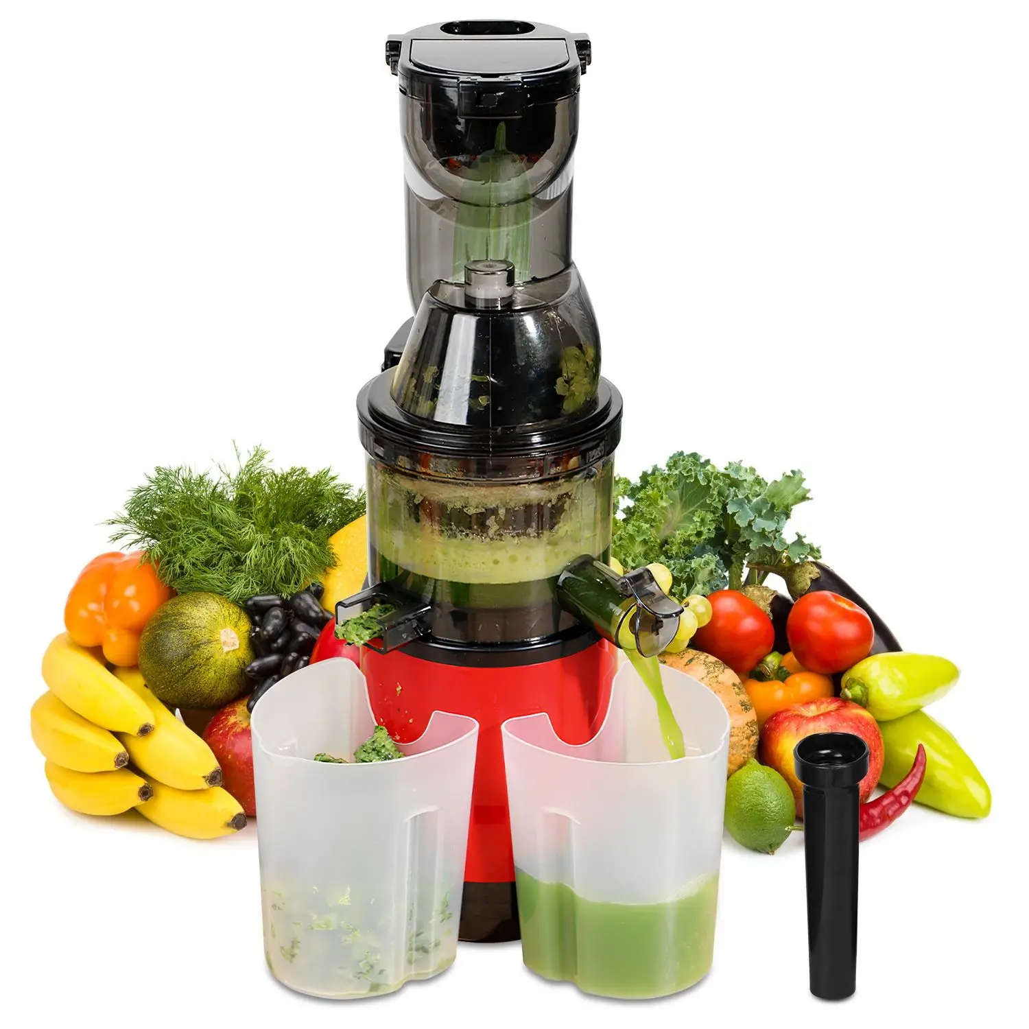 Deluxe Cold Press Juicer Machine 300W Electric Slow Masticating Juicer for Whole Vegetable and Fruit with Reverse Function 2