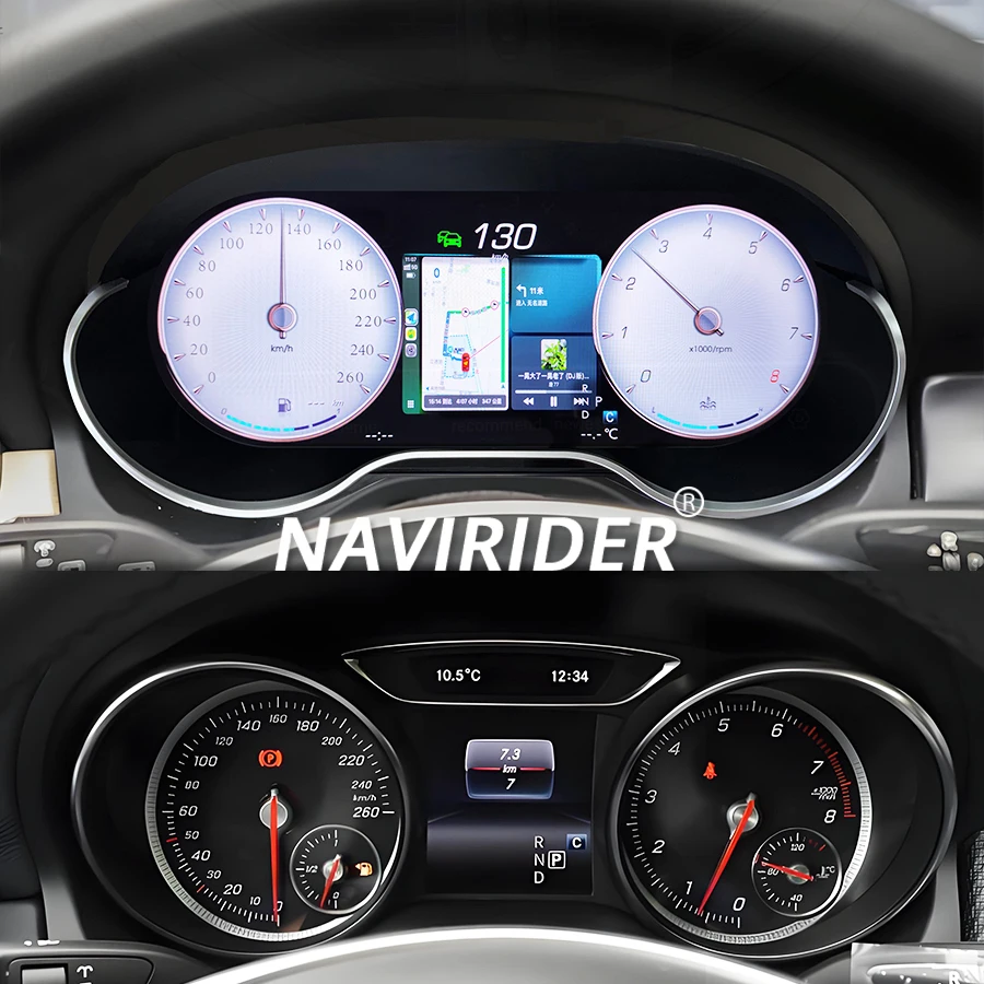 For Mercedes Benz A-Class A Class GLA CLA W176 X156 LCD Dashboard 12.3 Inch Screen Speedometer Instrument  Upgrade Smart Cluster