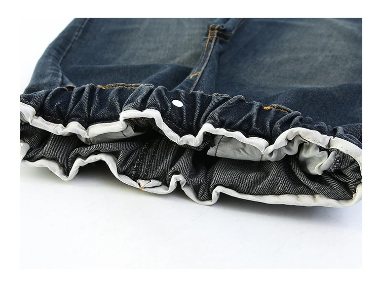Modische High-Waist-Jeans mit weitem Bein für Teenager-Mädchen, Streetwear, lockere Denim-Hose, gewaschene dunkelblaue Jeans, Hose, Größe 5-14. – Detail 11