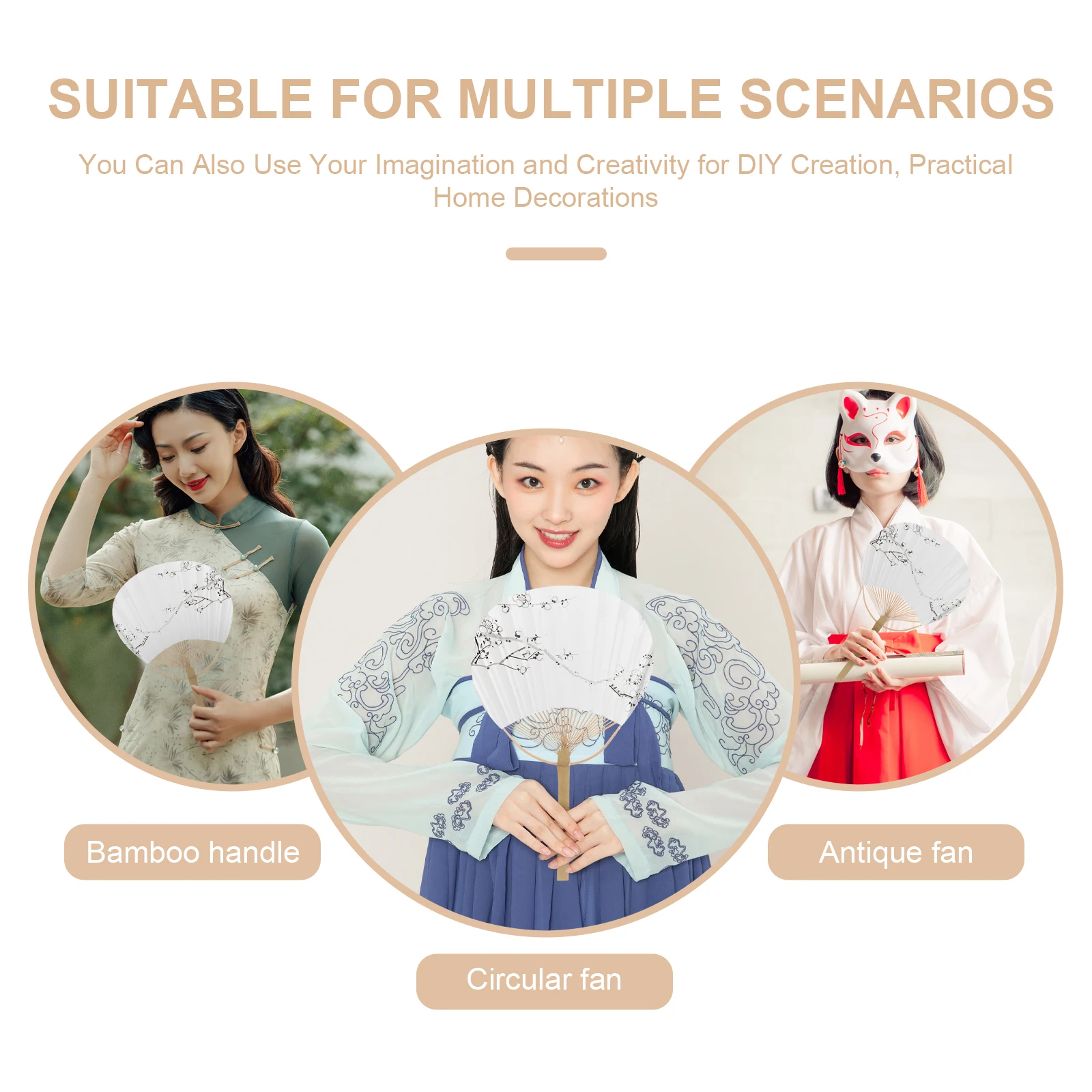 

Набор деревянных рам для ручного вентилятора «сделай сам», натуральный легкий ремесленный материал для украшения свадебного душа, изготовление круглого веера в древнем стиле