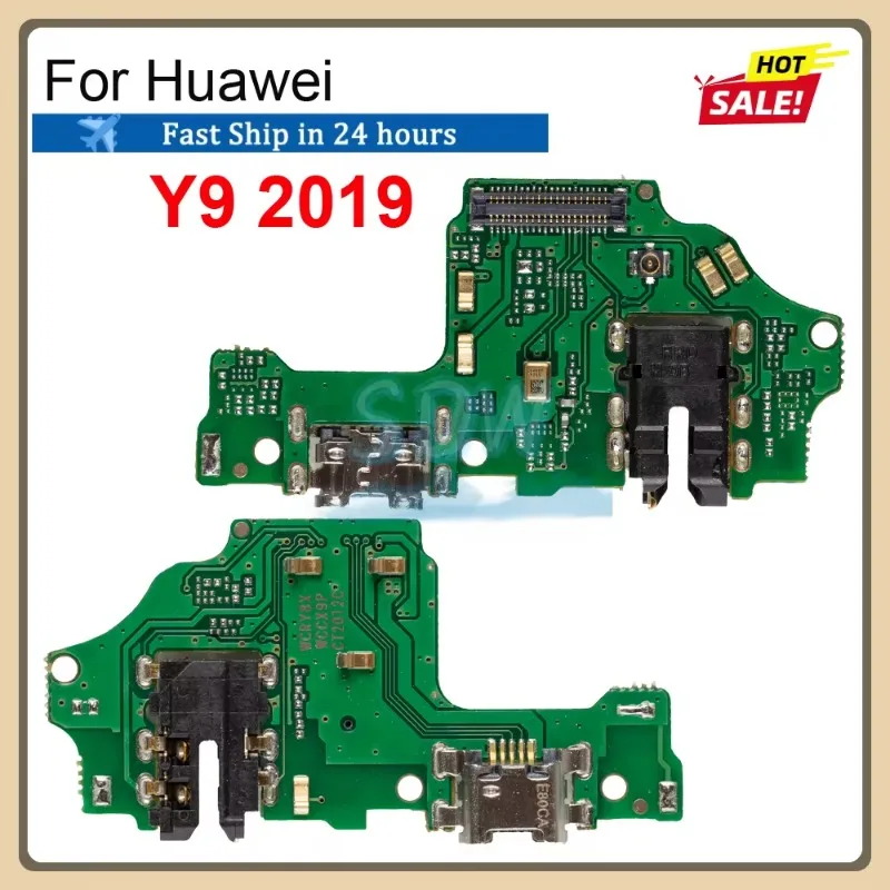 1pcs NEW Dock Charging Port Connector Flex Cable With MIC For Huawei Y6 Y7 Y9 Pro Y5 Prime 2017 2018 2019 USB Charger Flex