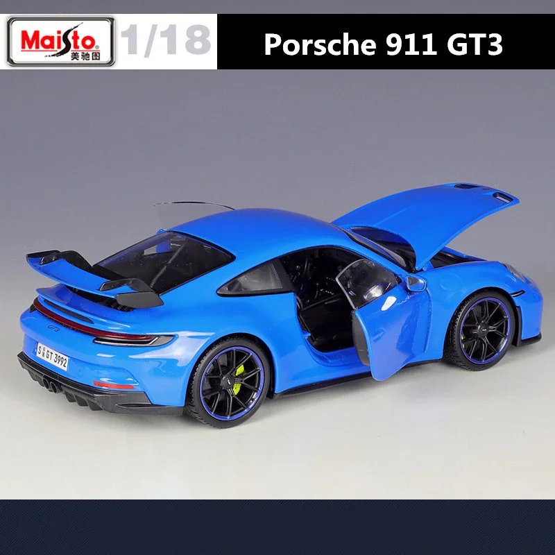 1:18 2022 Porsche 911 GT3 Alloy Sports Car Model Diecast Metal Toy Vehicles Car Model Simulation Collection Gift