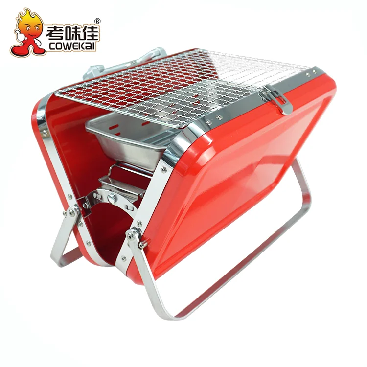 Outdoor Camping Bbq Grill Stainless Steel Portable Collapsible Charcoal Barbecue Grill