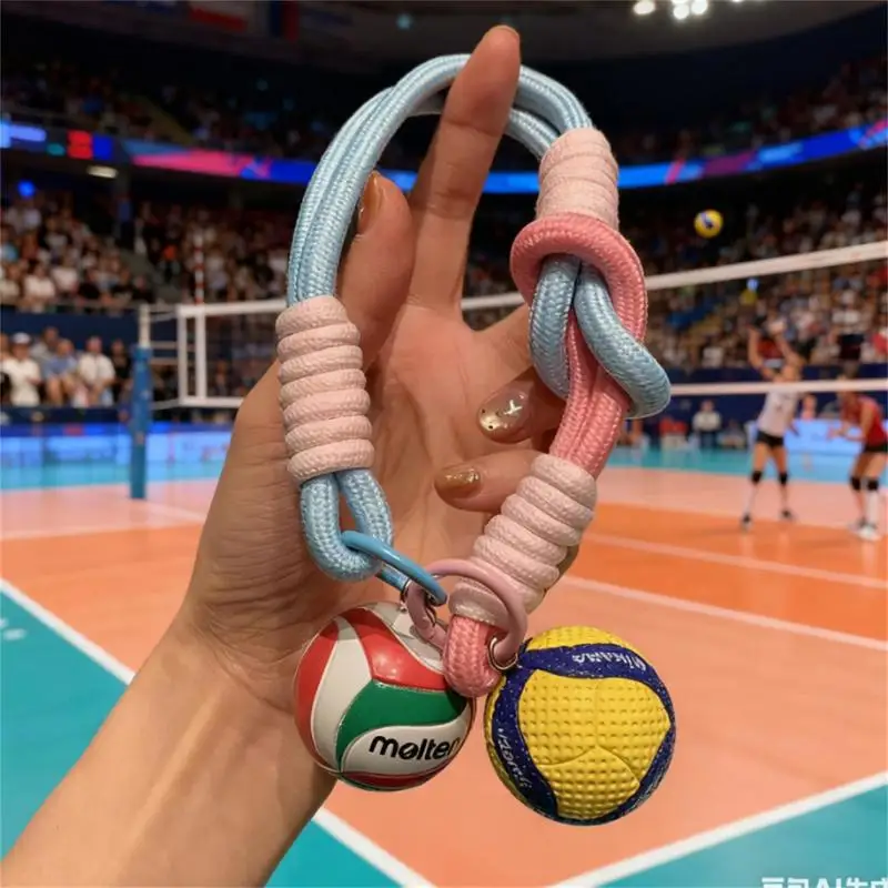 Volley Key Chain Wrist Strap Fan Pendant Mini Souvenir Game Prize Sport Gift Men Women Cute Hang Decor Daily Collect Gift